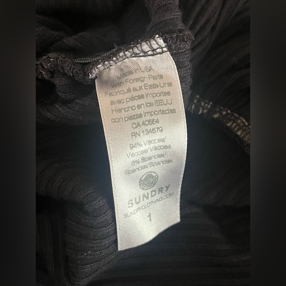 Sundry Black Long Sleeve Dress NWT - Picture 14 of 14